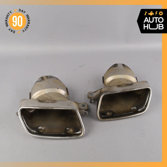 Mercedes W212 E350 Exhaust Mufflers Muffler Tips Set OEM - photo 1
