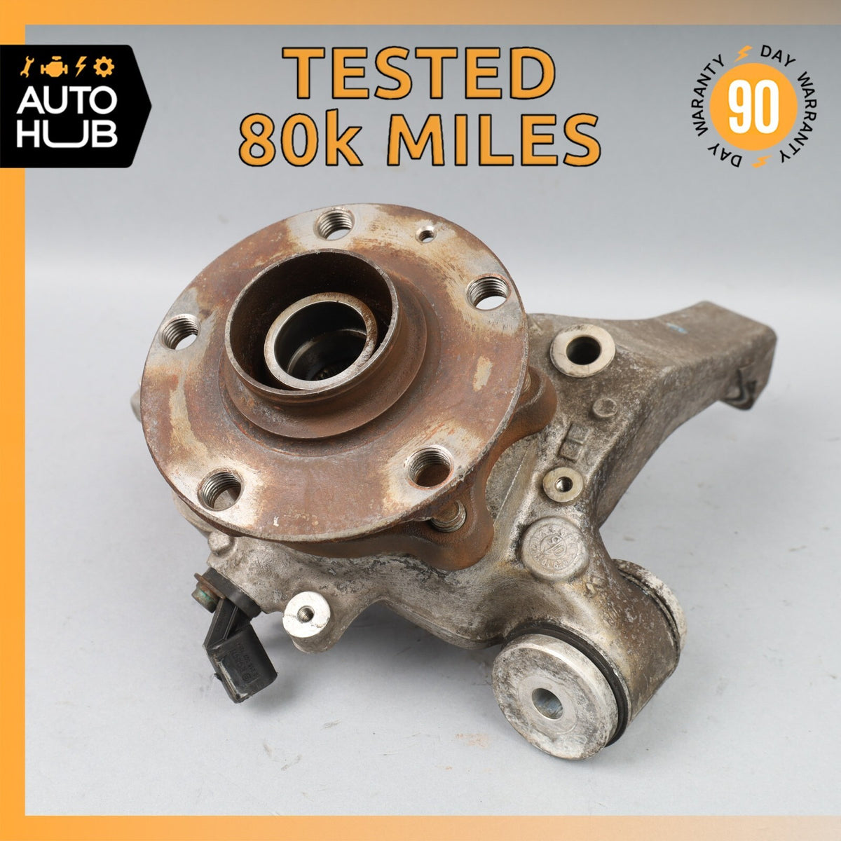 03-13 Bentley Continental Flying Spur Rear Left Side Spindle Knuckle Hub OEM 80k - photo 1