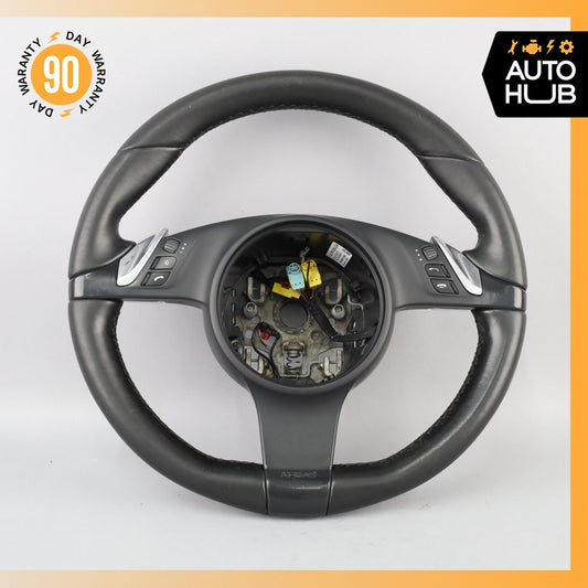 11-14 Porsche Cayenne 958 GTS Steering Wheel w/ Paddle Shifters Black OEM - photo 1