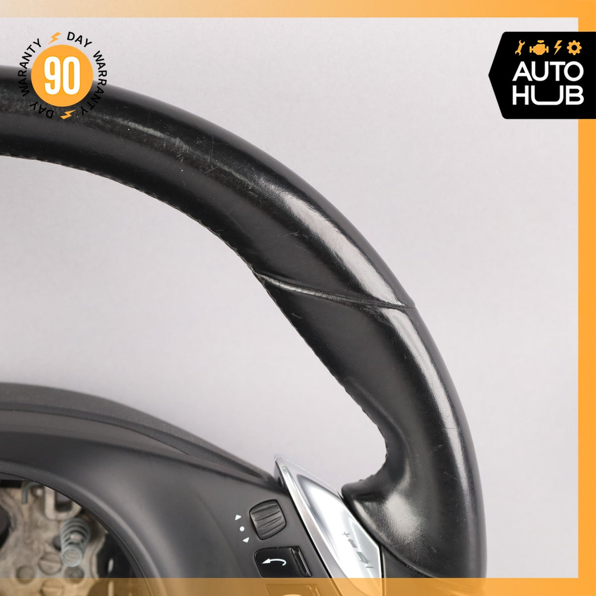 11-16 Porsche Cayenne 958 Steering Wheel w/ Paddle Shifters Black OEM - photo 3