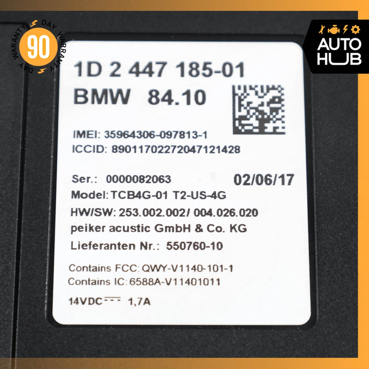 BMW i3 I01 Hybrid Communication Control Module 2447185 OEM - photo 9