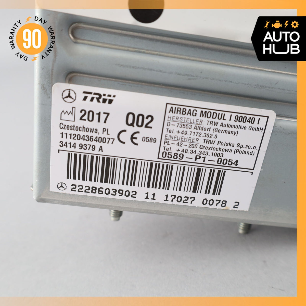 16-20 Mercedes W222 Maybach S600 S550 Sedan Rear Left Side Seat Airbag OEM 57k - photo 10