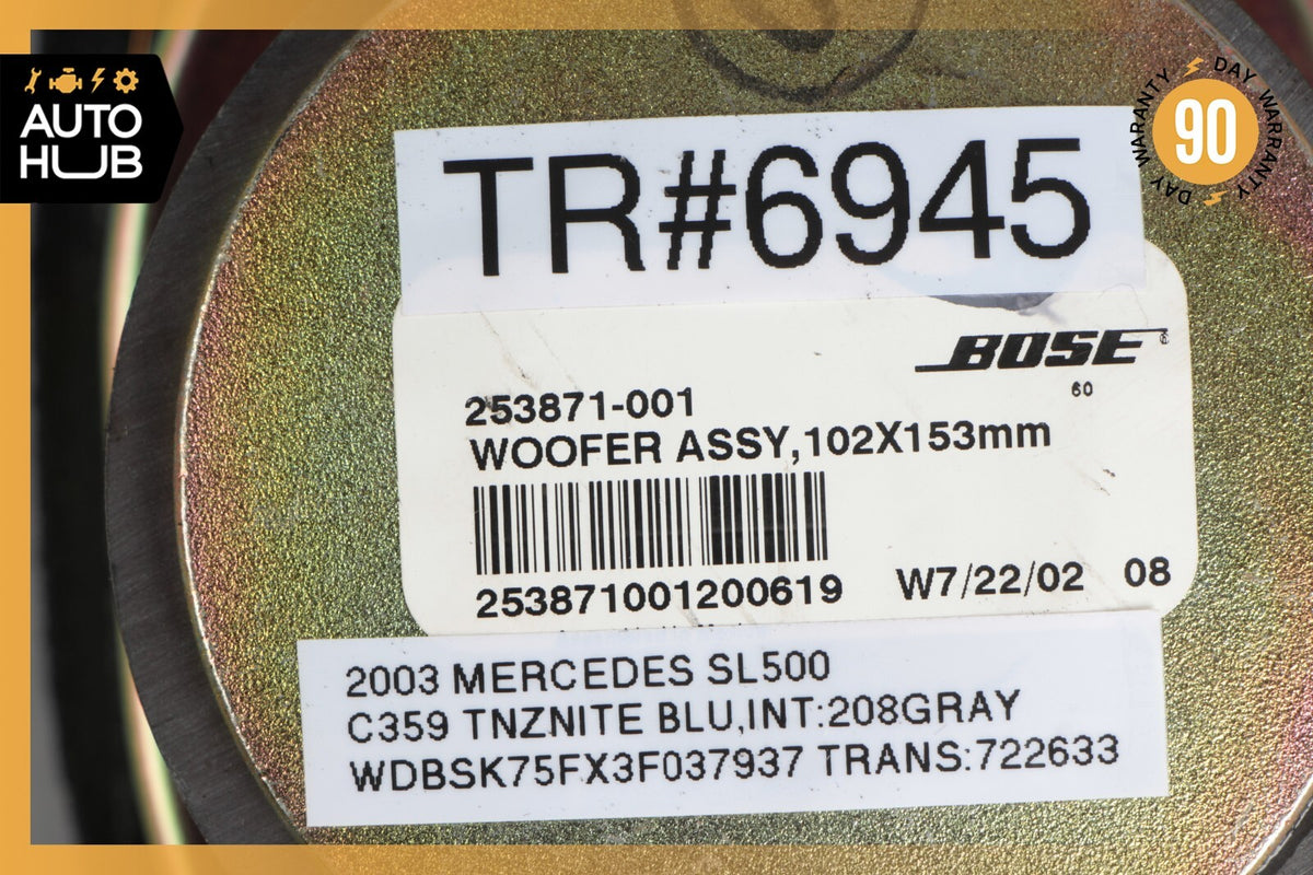 03-08 Mercedes R230 SL500 SL550 SL55 AMG Subwoofer Audio Radio Speaker BOSE OEM - photo 9