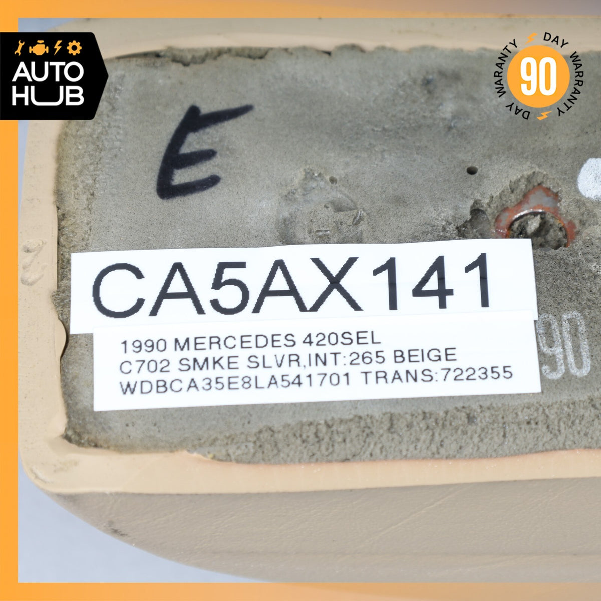 Mercedes W126 420SEL Front Right Interior Grab Handle Beige OEM - photo 14