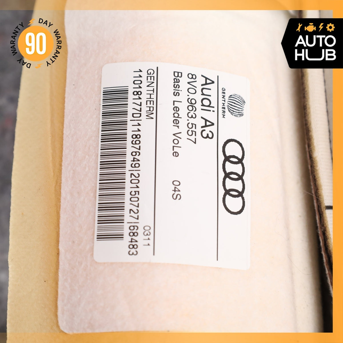 15-20 Audi 8V A3 E-Tron S3 Front Left Side Top Upper Seat Cushion Brown OEM - photo 19