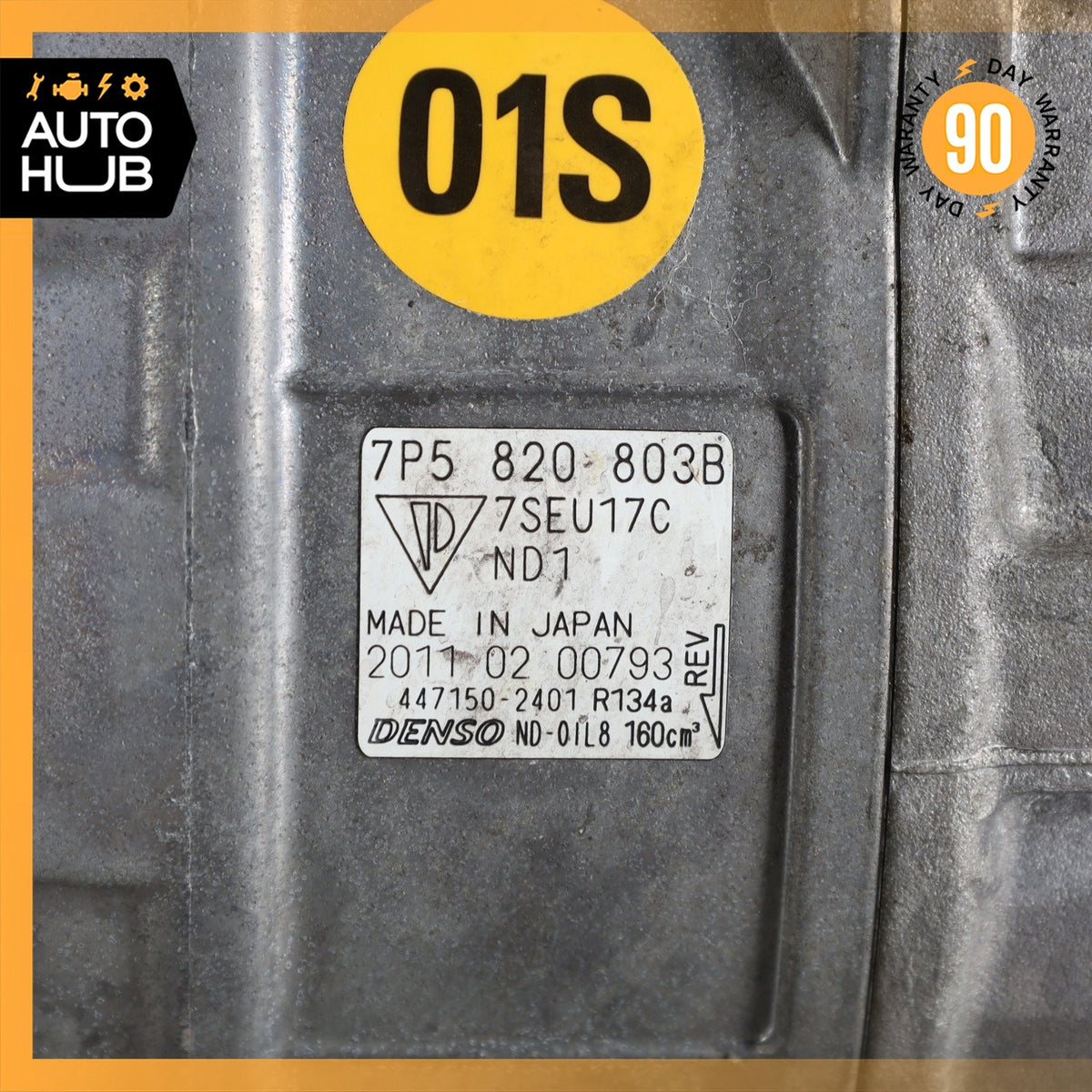 Porsche Cayenne 958 4.8L AC A/C Air Conditioning Compressor 7P5820803B OEM - photo 6
