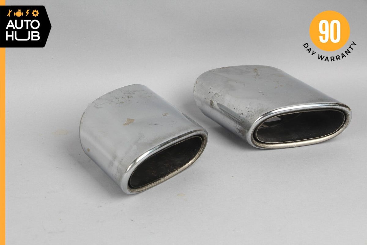 03-08 Mercedes R230 SL500 SL550 SL600 Exhaust Mufflers Muffler Tips Chrome OEM - photo 1