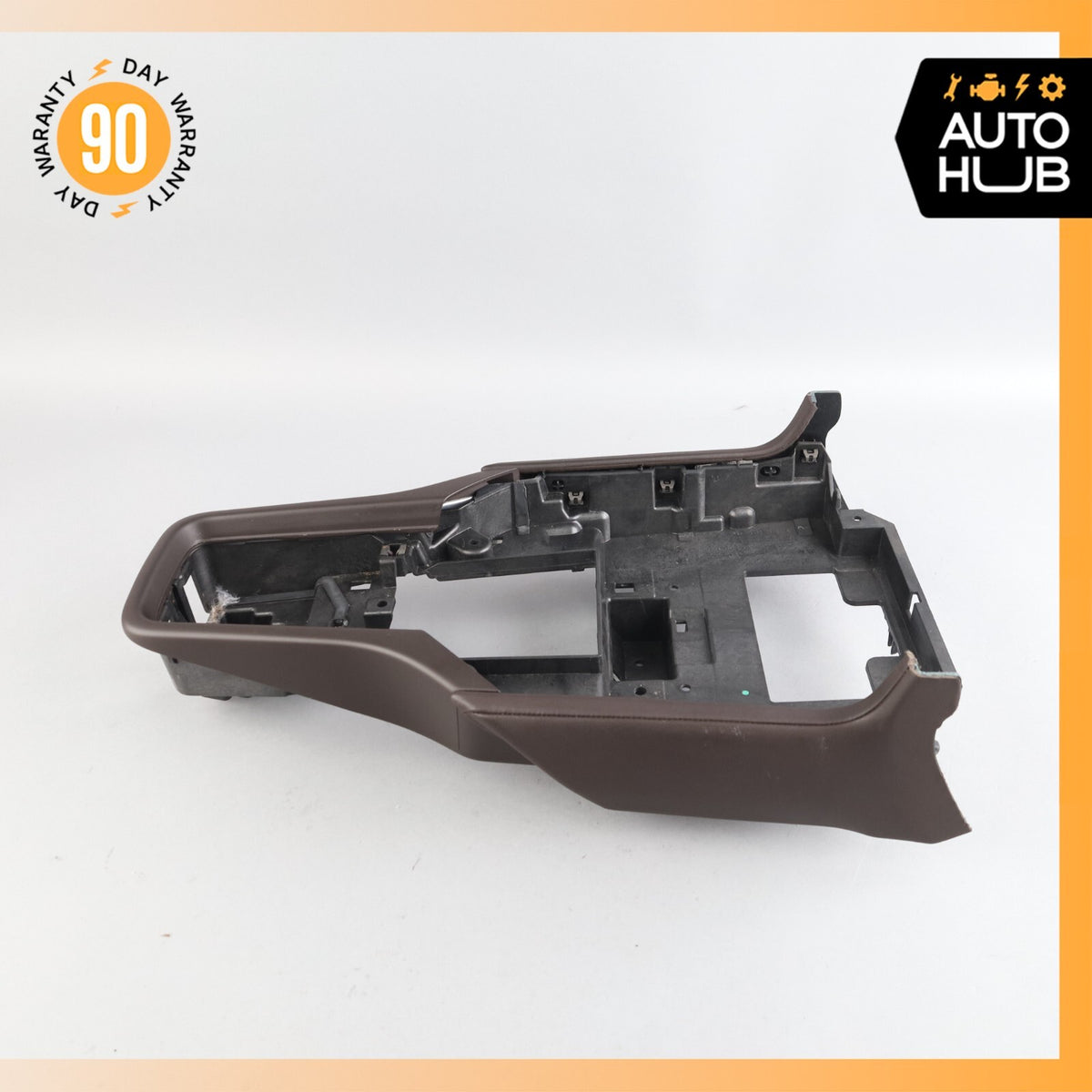 11-18 Porsche Cayenne Hybrid S Center Console A/C Bezel Trim Leather Brown OEM - photo 2