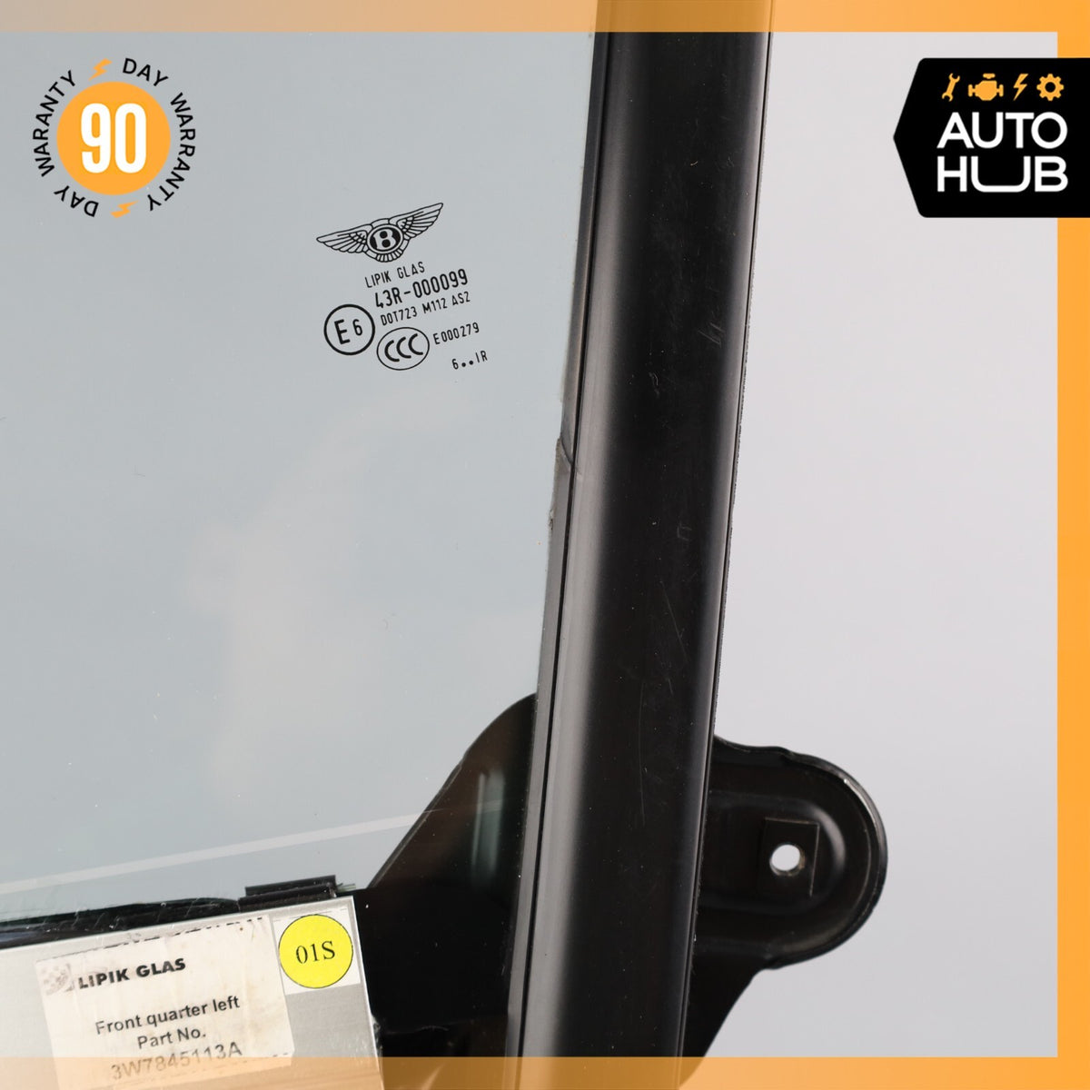 07-11 Bentley Continental GTC Front Left Side Door Vent Window Glass OEM - photo 4