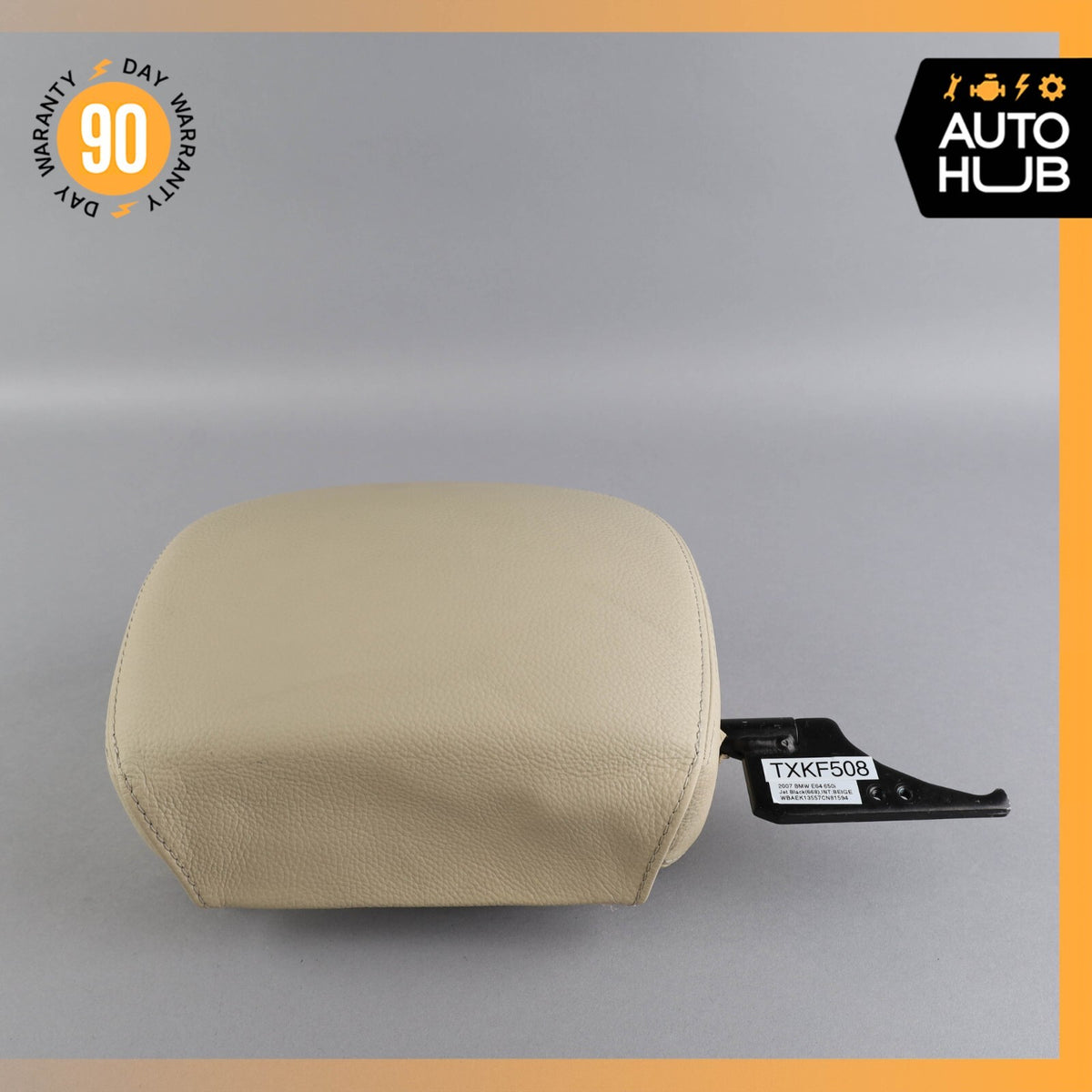 04-10 BMW E64 650i 645Ci Convertible Front Right Side Seat Headrest Beige OEM - photo 14