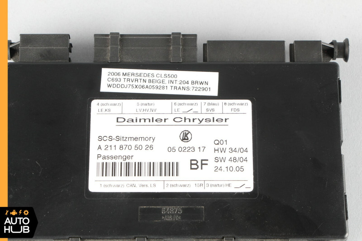 03-11 Mercedes W211 CLS500 E500 Under Seat Control Module Front Right Side OEM - photo 11