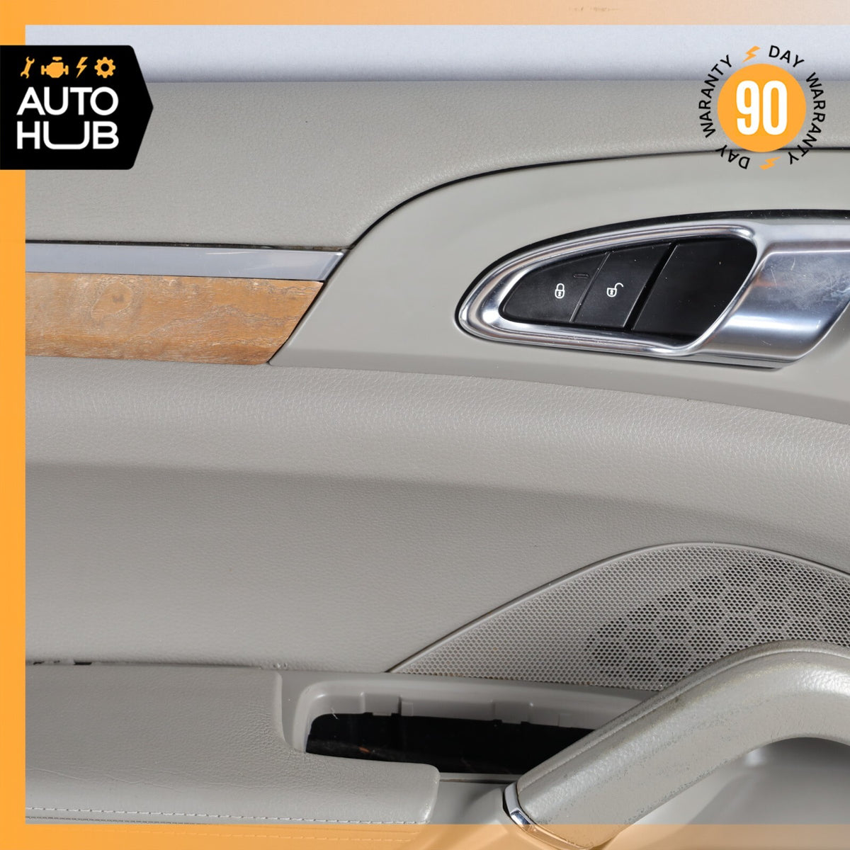 11-18 Porsche Cayenne 958 S Front Left Driver Side Interior Door Panel Gray OEM - photo 3