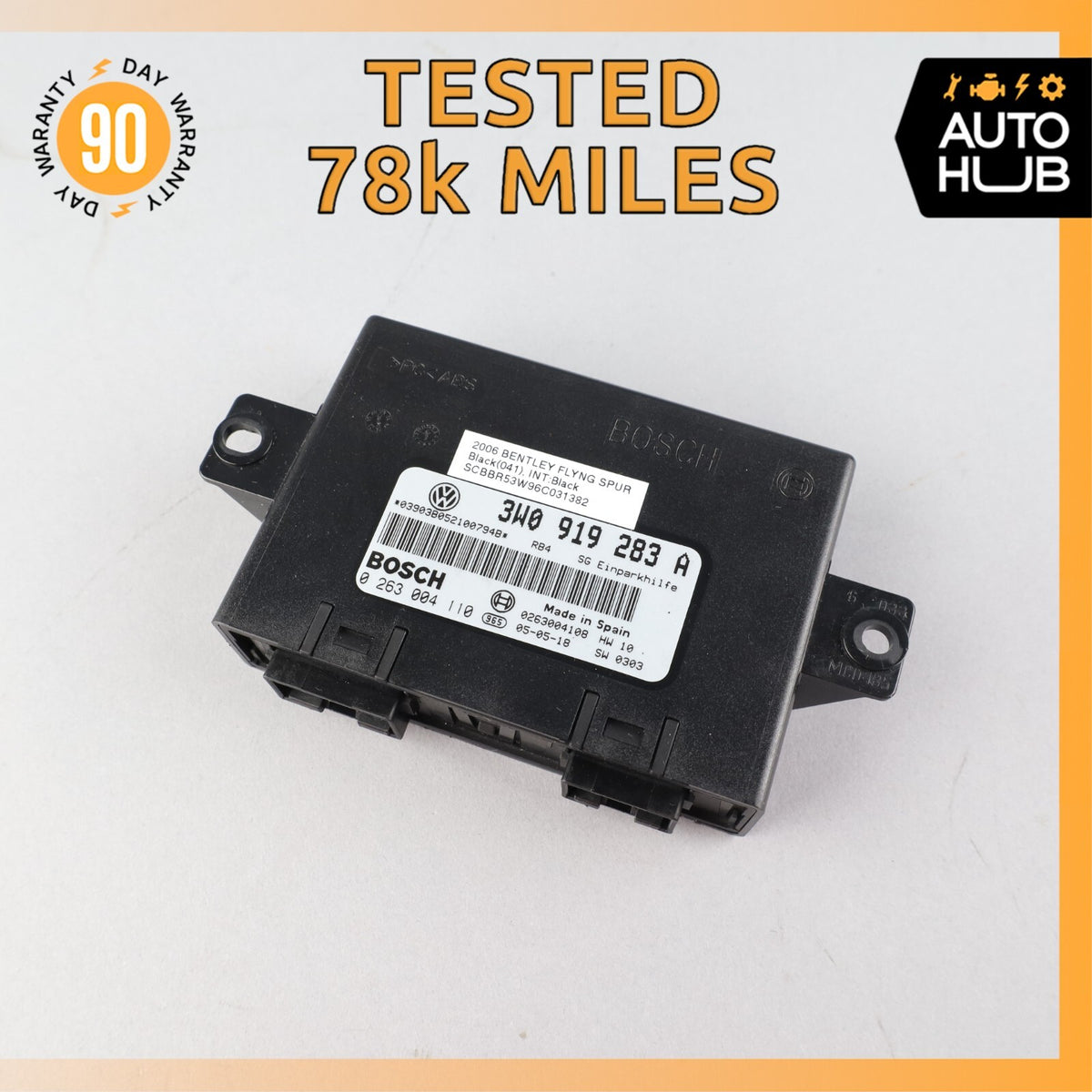 03-07 Bentley Continental Flying Spur Park Parking Assist Control Module OEM 78k - photo 1