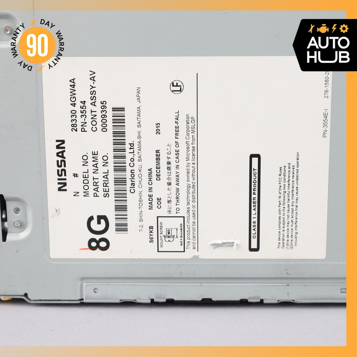 16-18 Infinity Q50 Command Head Unit Radio CD OEM 85k - photo 9