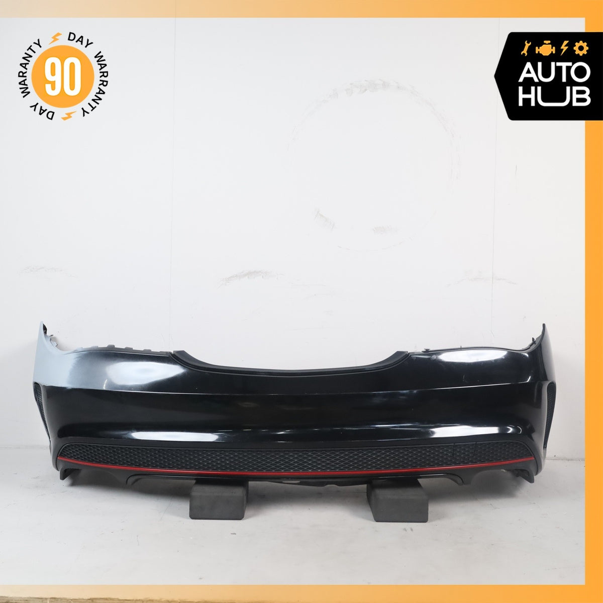 14-16 Mercedes W117 CLA250 AMG Sport Rear Bumper Cover Assembly Black OEM - photo 2