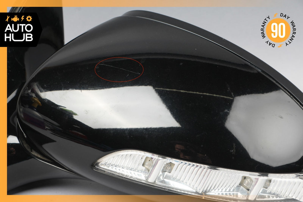 07-09 Mercedes W221 S600 S550 Left Driver Side Rear View Door Mirror Black OEM - photo 5