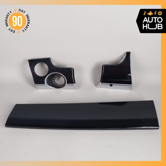 10-16 Porsche Panamera 970 Dashboard Cover Panel Trim Molding Set Piano Wood OEM - photo 1
