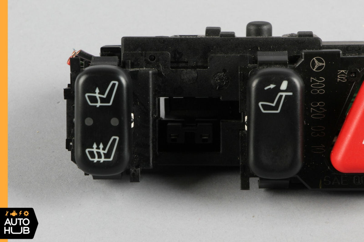 98-02 Mercedes W208 CLK320 E430 Hazard Door Lock Switch Control Panel OEM - photo 2
