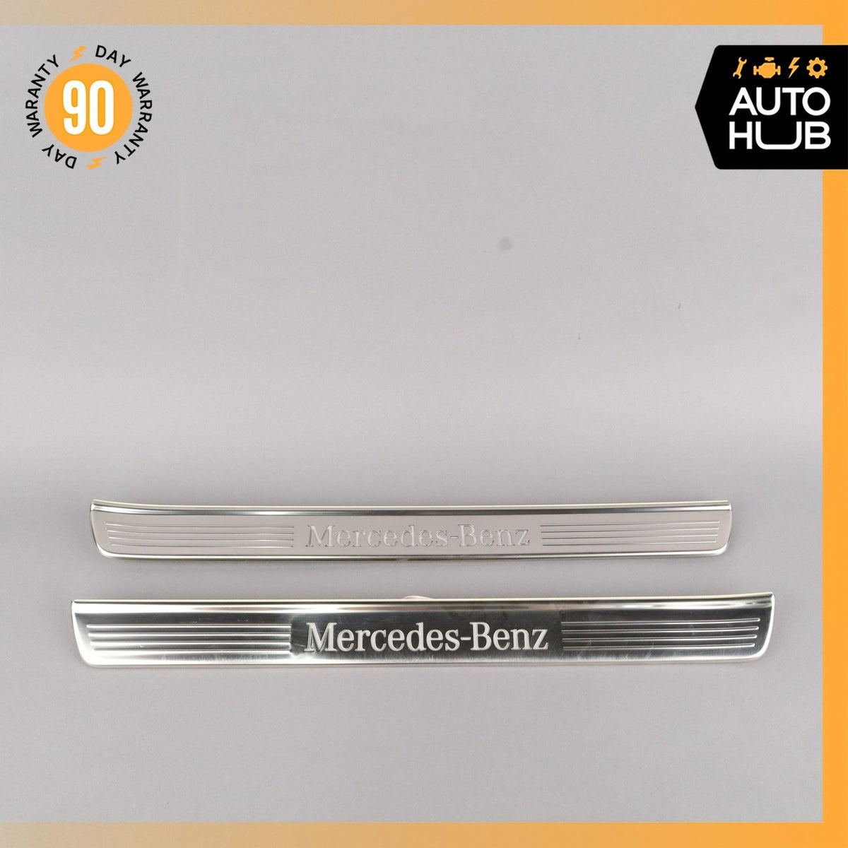 Mercedes W222 S450 S600 Front & Rear Illuminated Door Step Sill Panel Set OEM - photo 5