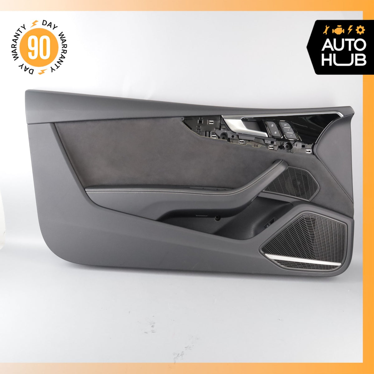18-25 Audi B9 S5 A5 RS5 Left Door Panel Trim Leather / Suede Black OEM 24k - photo 2