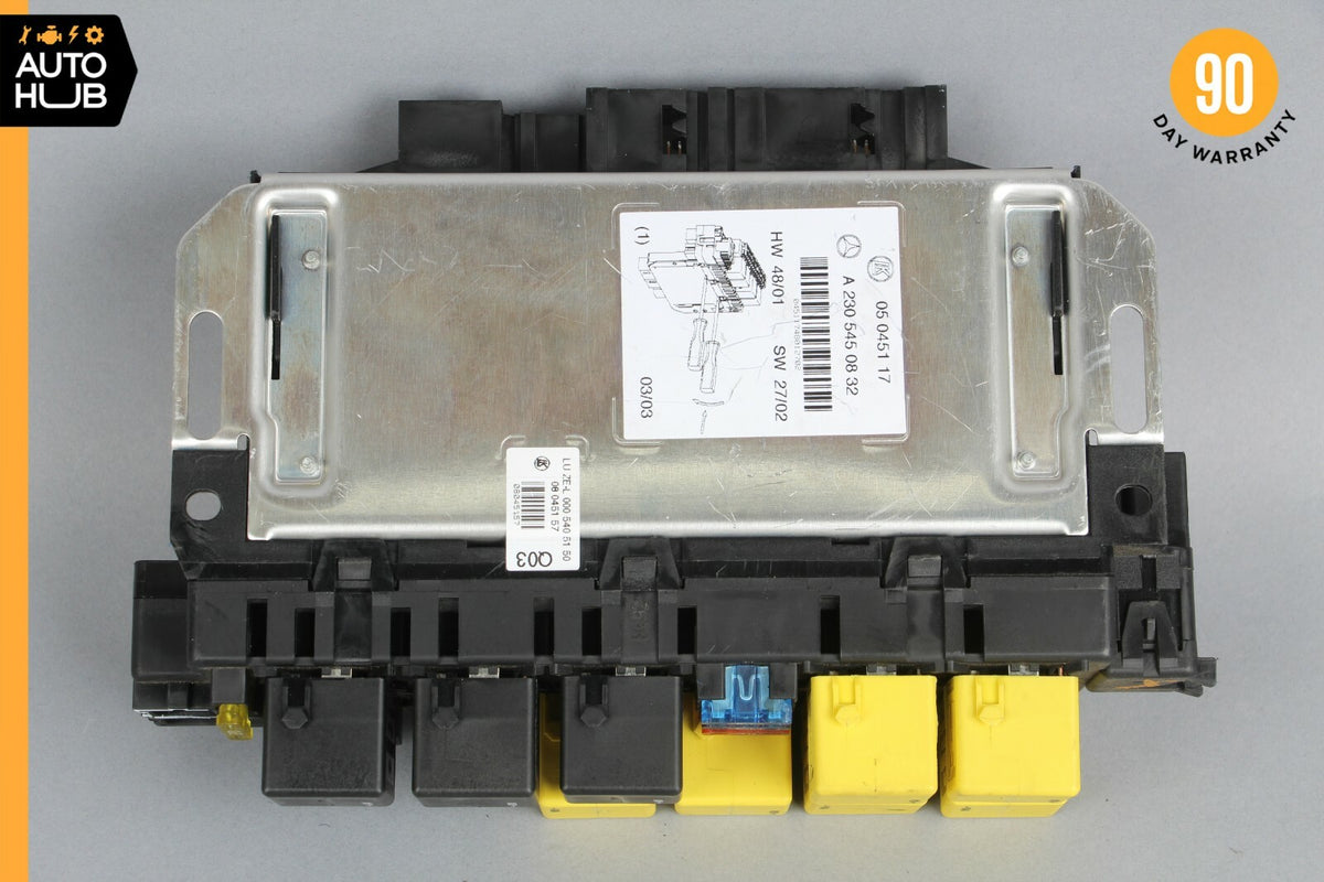03-12 Mercedes R230 SL500 SL550 SLR Front Left SAM Fuse Box Control Module 82k - photo 9