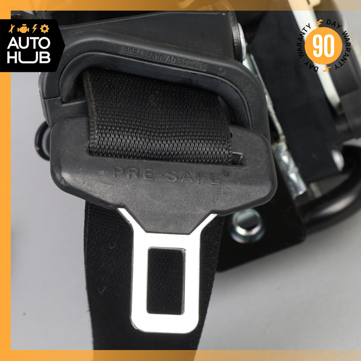 10-17 Mercedes W207 E350 E550 Front Left Driver Side Seat Belt Black OEM 69k - photo 3