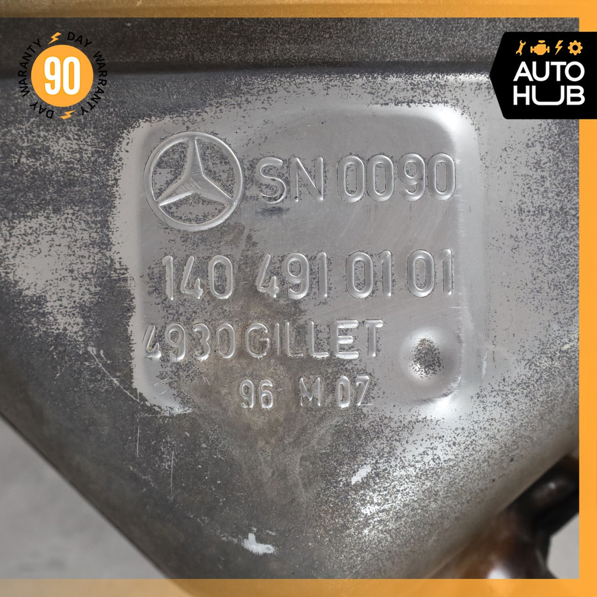 96-99 Mercedes W140 CL600 S600 Coupe Exhaust Muffler OEM 63k - photo 5