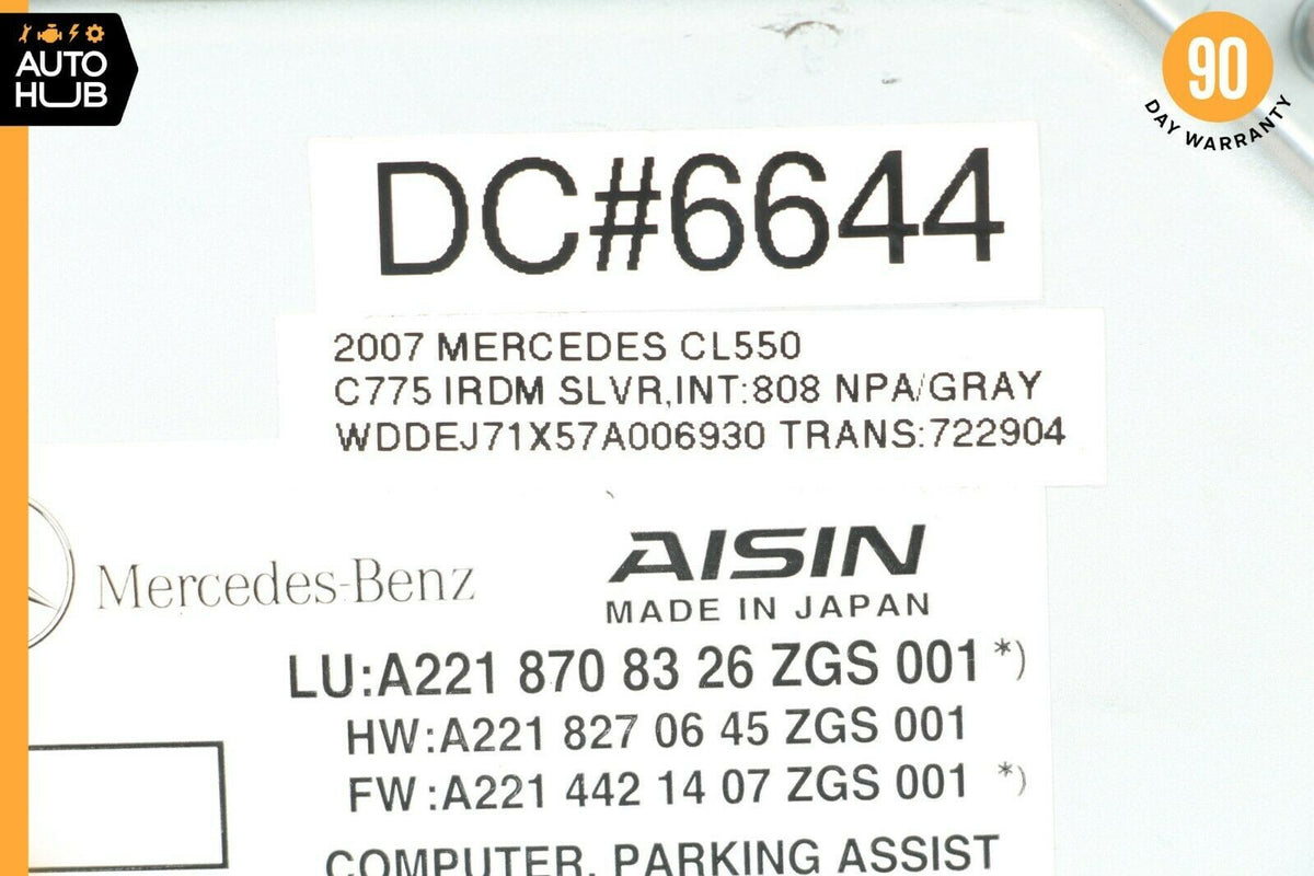 07-14 Mercedes W216 CL550 S550 CL600 Rear View Backup Camera Control Module OEM - photo 7