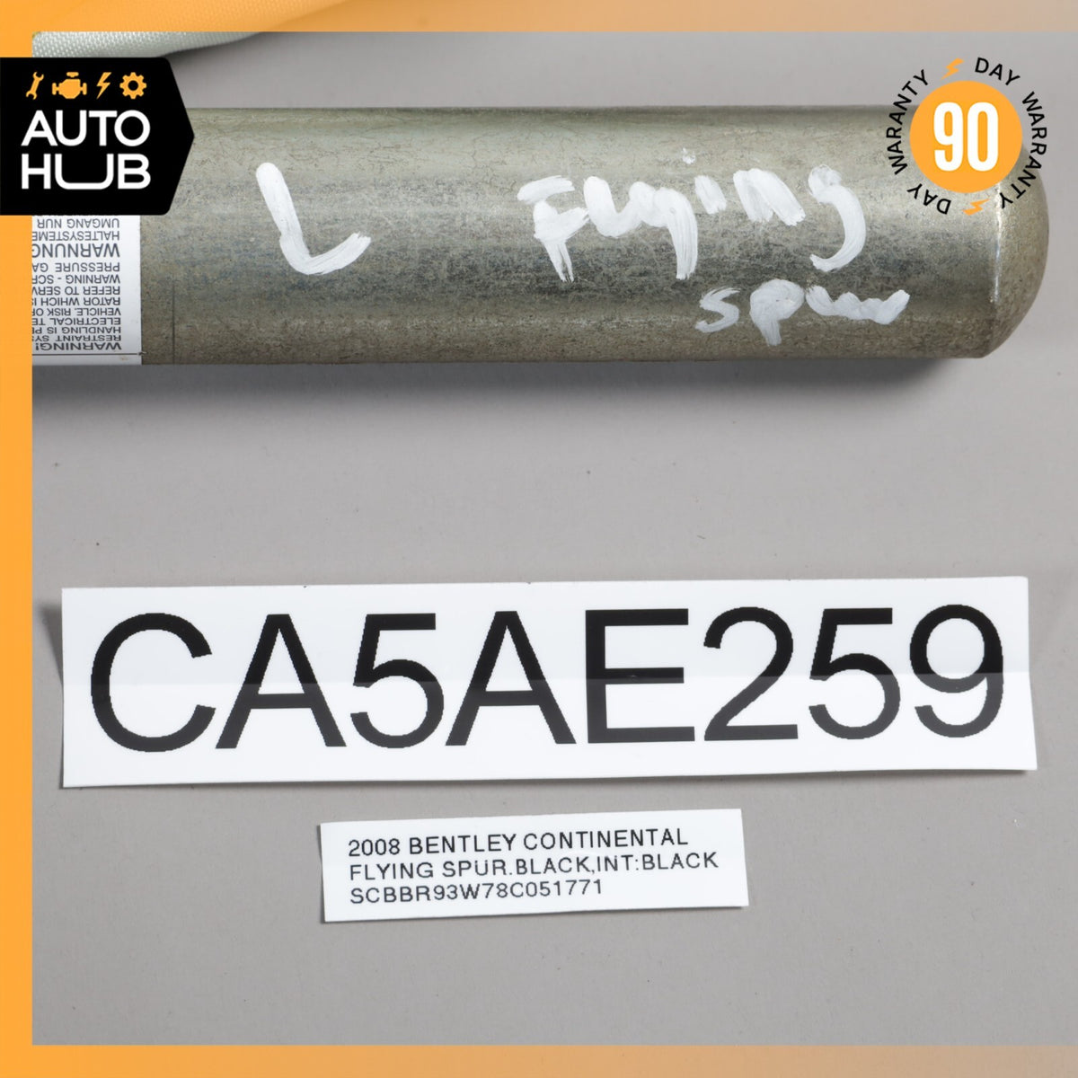 06-13 Bentley Continental Flying Spur Roof Curtain Air Bag Left Side OEM - photo 16