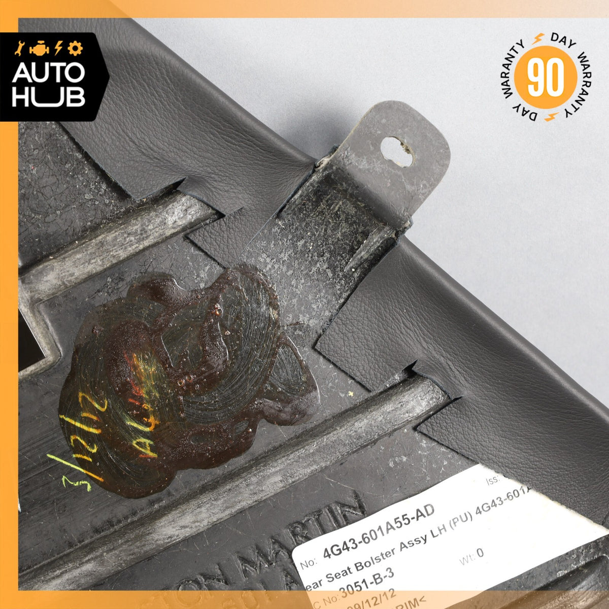 13-16 Aston Martin DB9 Rear Left Side Top Upper Seat Trim Panel OEM 35k - photo 13