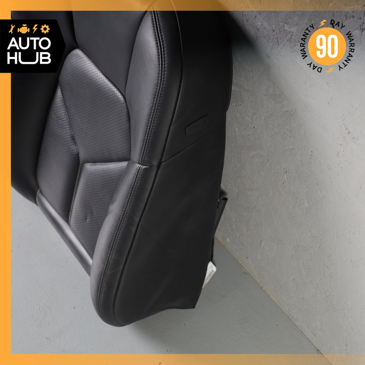 15-18 Porsche Macan 95B Front Left Side Seat Upper Cushion Leather Black OEM - photo 9
