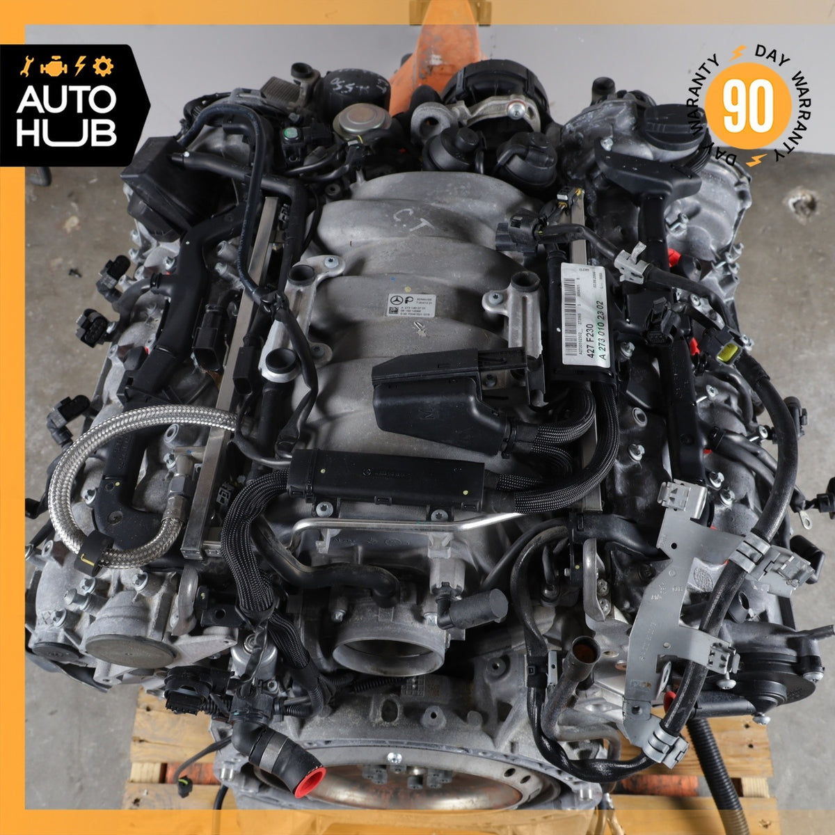 07-12 Mercedes R230 SL550 E550 Engine Motor Assembly 5.5L V8 M273 RWD OEM 113k - photo 9
