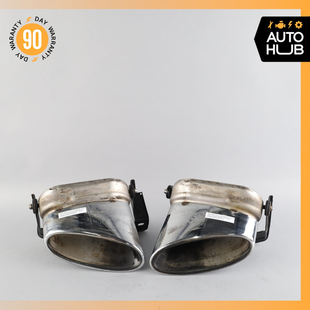 Bentley Continental GTC GT Exhaust Muffler Tips Left and Right Set OEM 46k - photo 2