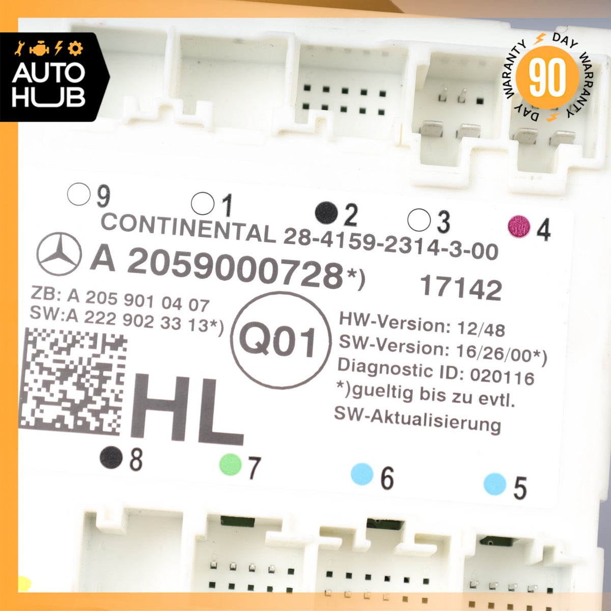 16-19 Mercedes W205 C300 C350e Rear Left Driver Side Door Control Module OEM 41k - photo 7