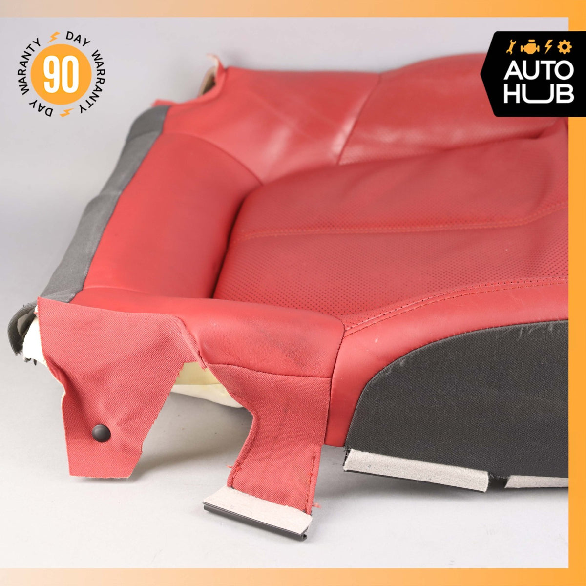 15-18 Porsche Macan 95B Front Left Lower Bottom Seat Cushion Leather Red OEM - photo 10