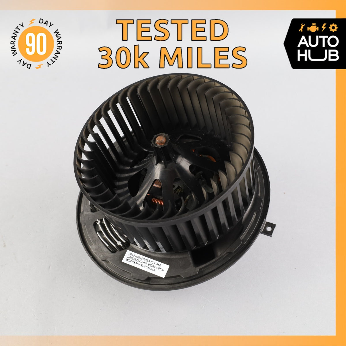 Mercedes R172 SLK350 SLK250 A/C AC Air Heater Blower Motor OEM w/ Resistor 30k - photo 1