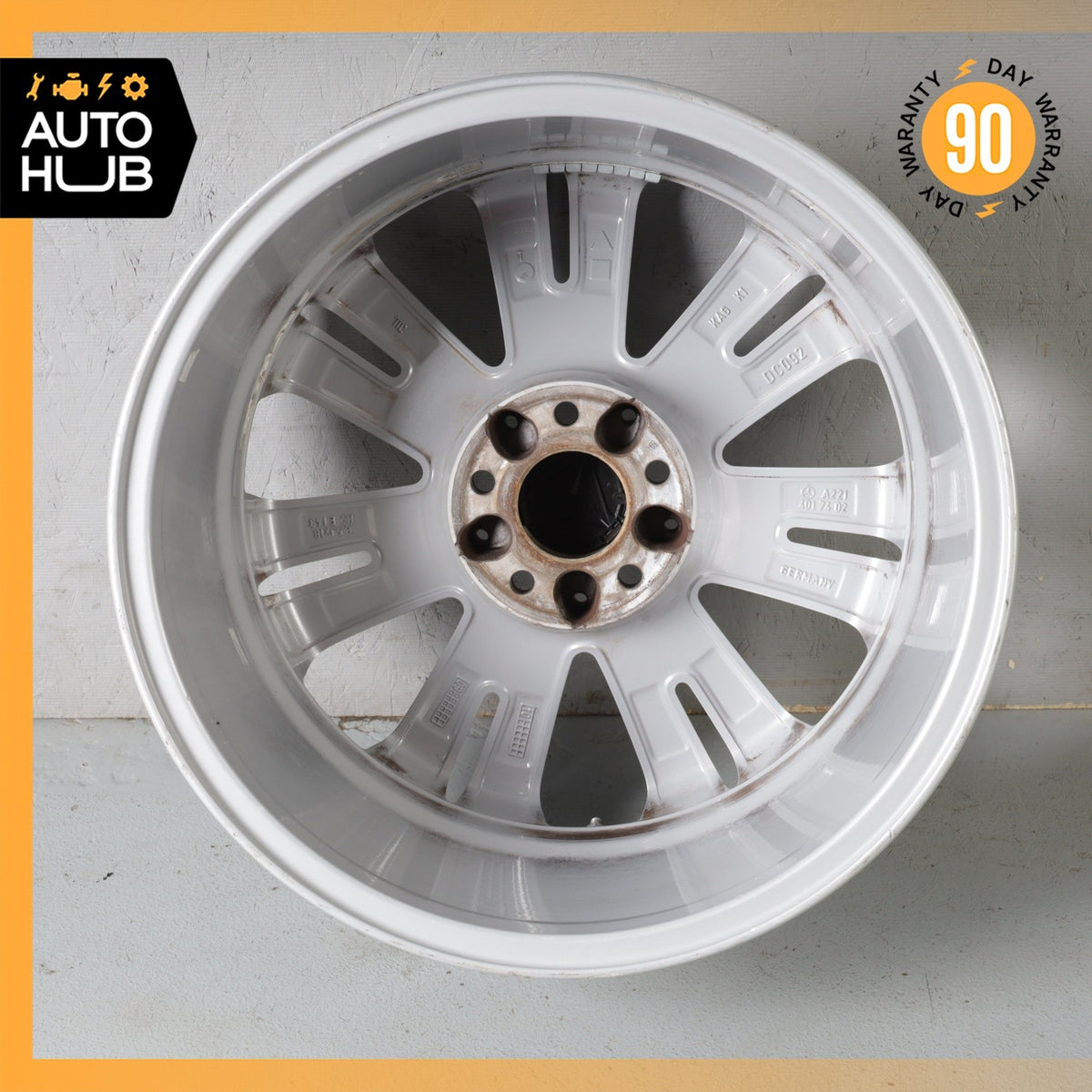 Mercedes W221 S400 S550 CL550 8.5 x 18 18" Wheel Rim Silver 2214017402 OEM - photo 15