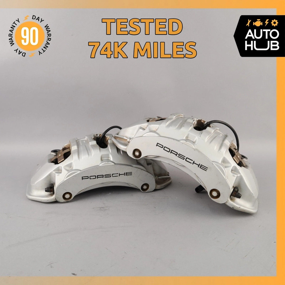 10-23 Porsche Macan Cayenne Panamera Front Brake Calipers Set 7PP615123 OEM - photo 1