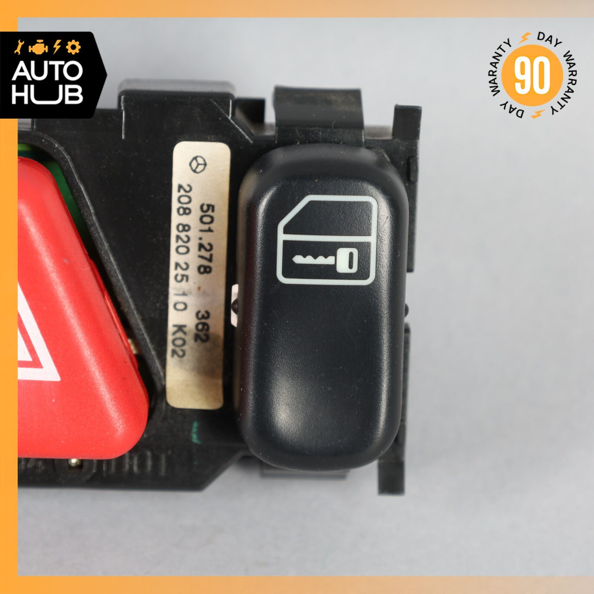 98-03 Mercedes W208 CLK430 CLK320 Hazard Door Lock Switch Control Panel OEM - photo 5