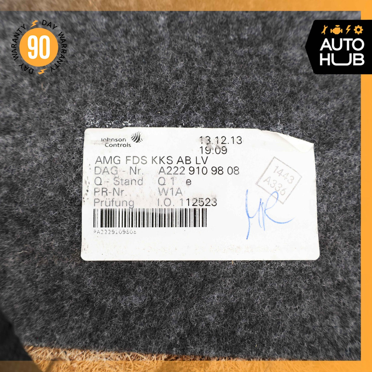 Mercedes W222 S63 AMG Front Left Seat Upper Back Cushion Exclusive Black OEM - photo 17