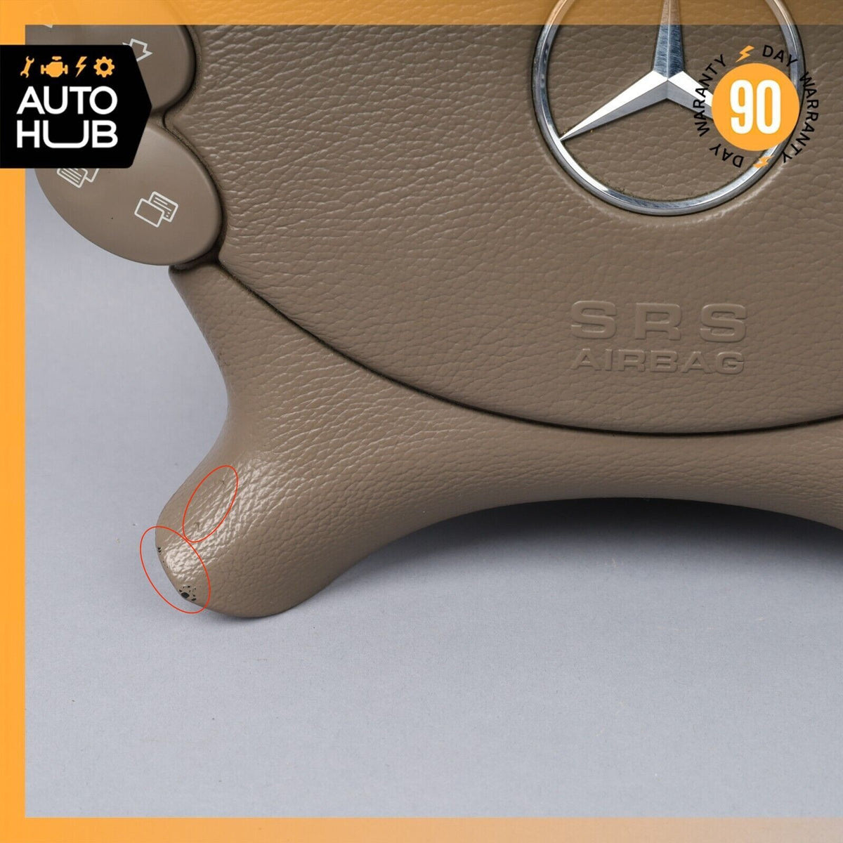 Mercedes R230 SL550 SL55 AMG CLK550 Steering Wheel Airbag Air Bag Beige OEM 72k - photo 4