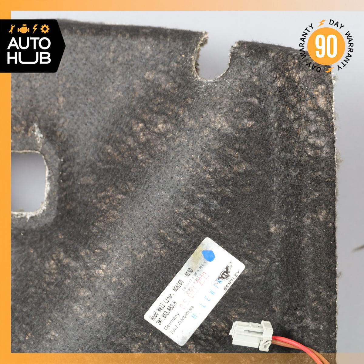07-11 Bentley Continental GTC Left Side Inside Trunk Panel Carpet Cover OEM - photo 10