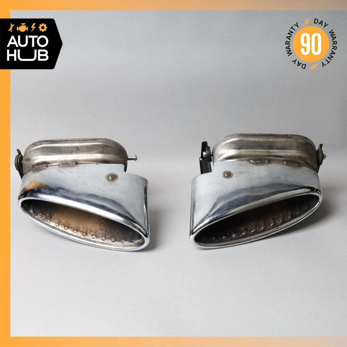 Bentley Continental GTC Speed GT Exhaust Muffler Tips Set 3W0253681F OEM - photo 7