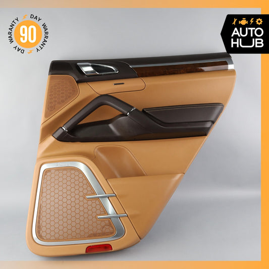 Porsche Cayenne 958 Turbo Rear Right Side Interior Door Panel Natur Leather OEM - photo 1