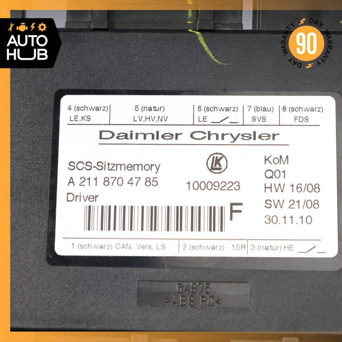 03-11 Mercedes W164 ML350 E350 CLS550 Front Right Side Seat Control Module OEM - photo 9
