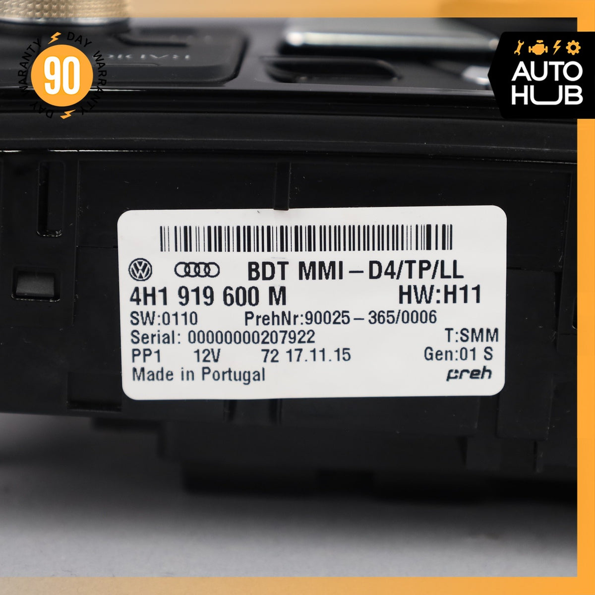 Audi D4 A8 MMI Radio Multimedia Control Panel Switch 4H1919600M OEM - photo 14