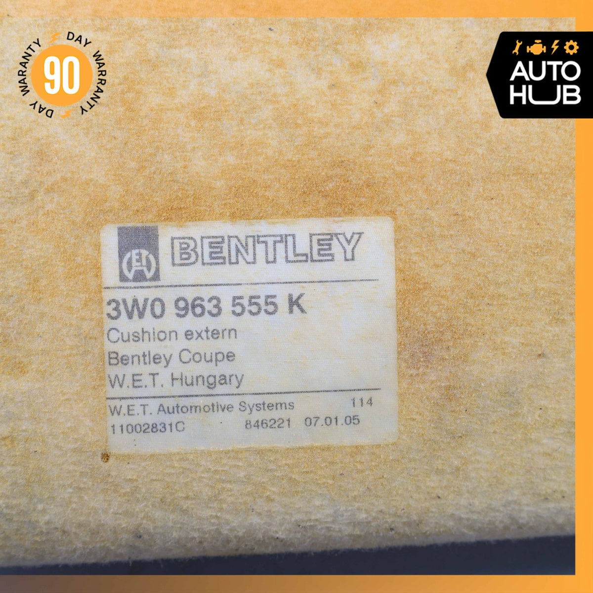 03-06 Bentley Continental GT Front Right Side Lower Bottom Seat Cushion OEM - photo 23