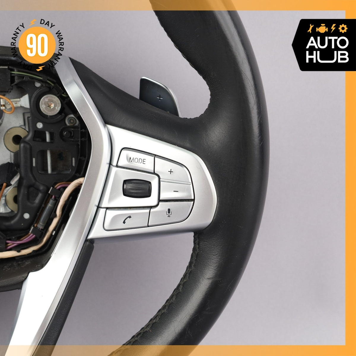 16-22 BMW G12 740i 840i 540i M Sport Steering Wheel Black 32306871736 OEM - photo 4
