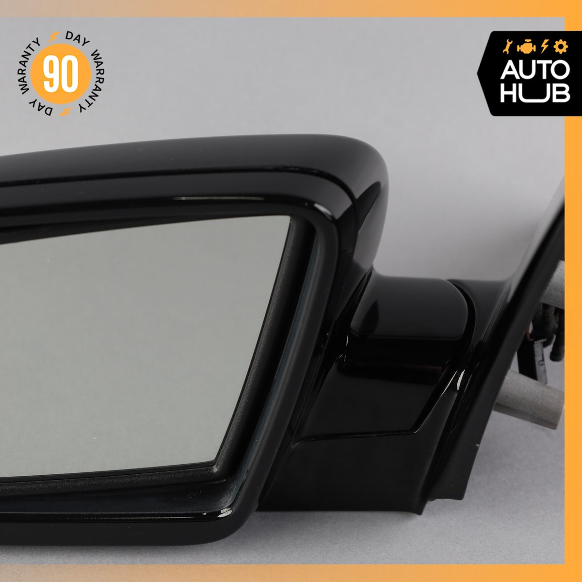 06-10 BMW E64 650i Left Driver Side Rear View Door Mirror Jet Black OEM 71k - photo 4