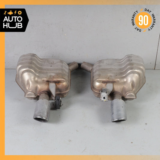 11-12 Audi D4 A8 4.2L V8 Left & Right Exhaust Muffler Mufflers Tips OEM - photo 1